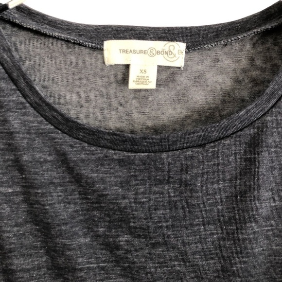 Treasure & Bond Navy Night Heather Ruched Tulip Hem Dress - Picture 6 of 13